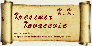 Krešimir Kovačević vizit kartica